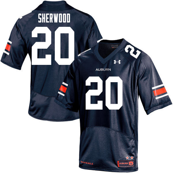Men's Auburn Tigers #20 Jamien Sherwood Navy 2020 College Stitched Football Jersey
